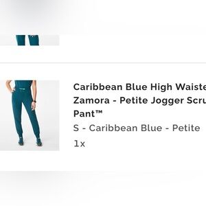 Figs Carribean Blue Zamora High-Rise Jogger Pants